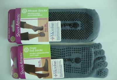 【廠家專業(yè)生產(chǎn)點(diǎn)塑瑜伽襪 LOGO無(wú)指/趾瑜伽襪子 全棉五趾襪】?jī)r(jià)格_廠家_圖片 -